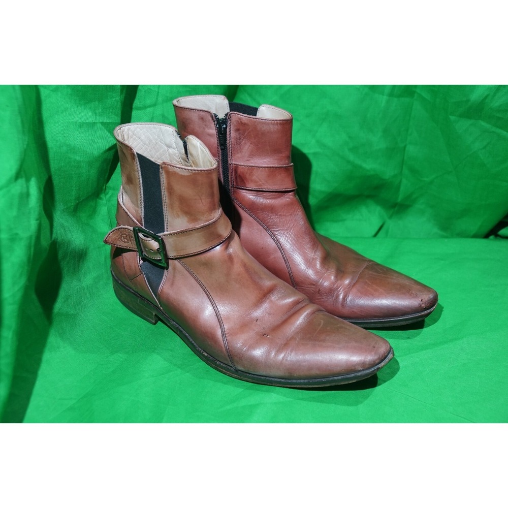 Gianfranco Ferré Womens Ankle Boots Red Leather EU 42 /‎ US Womens US 8.5